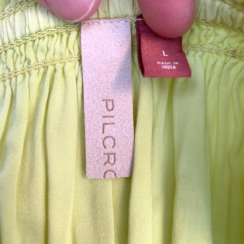 Anthropologie Pilcro Ruffled Smocked Tube Top Size Large - Picture 7 of 7